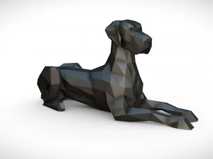 great dane lying 3D Print Model
