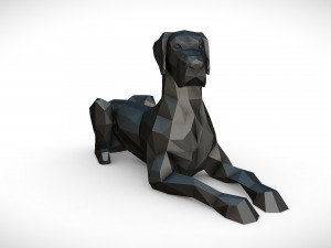 great dane lying 3D-Druckmodell