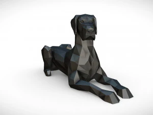 great dane lying 3D Print Model