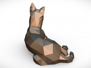 german shepherd lying down Model Cetak 3D