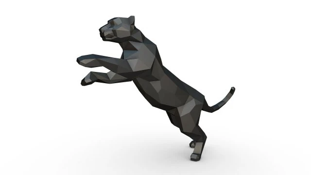 leopard figure 3D Print Model .c4d .max .obj .3ds .fbx .stl .blend 