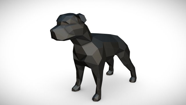 staffy staffordshire bull terrier 3D 프린트 모델 .c4d .max .obj .3ds .fbx .stl .blend 