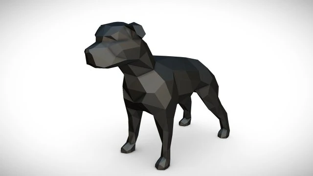 staffy staffordshire bull terrier 3D Print Model .c4d .max .obj .3ds .fbx .stl .blend 