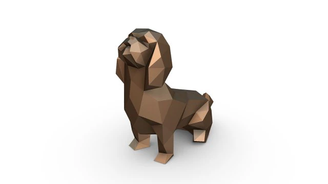 shih tzu figure 3D Print Model .c4d .max .obj .3ds .fbx .stl .blend 