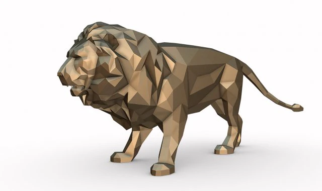 le&oacute;n Modelo de impresión 3D .c4d .max .obj .3ds .fbx .stl .blend 