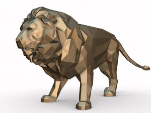 le&oacute;n Modelo de impresión 3D