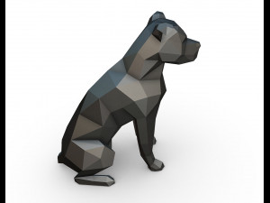 staffy staffordshire bull terrier 3D Baskı Modeli