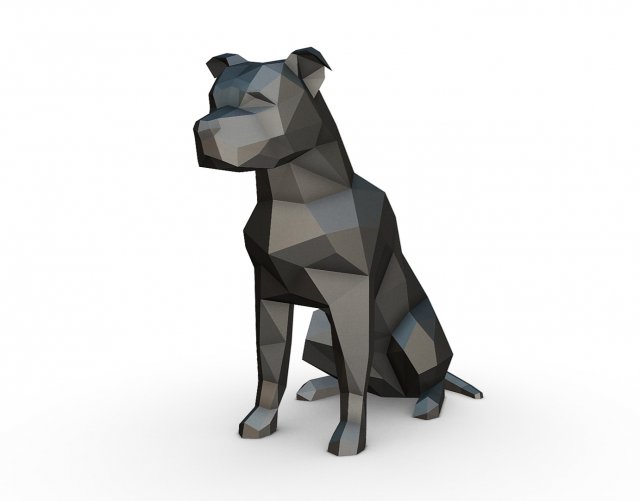 staffy staffordshire bull terrier 3D Baskı Modeli .c4d .max .obj .3ds .fbx .stl .blend 