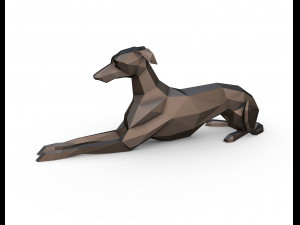 Italian greyhound lying down 3D Print Model