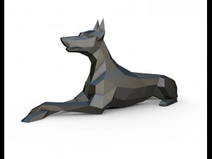 doberman lying down 3D Print Model