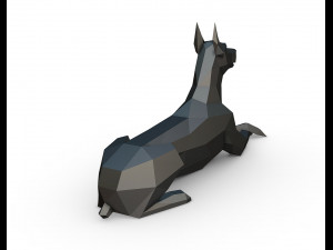 doberman lying down 3D Print Model
