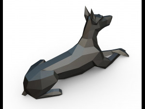 doberman lying down 3D Print Model