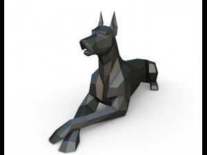 doberman lying down 3D Print Model