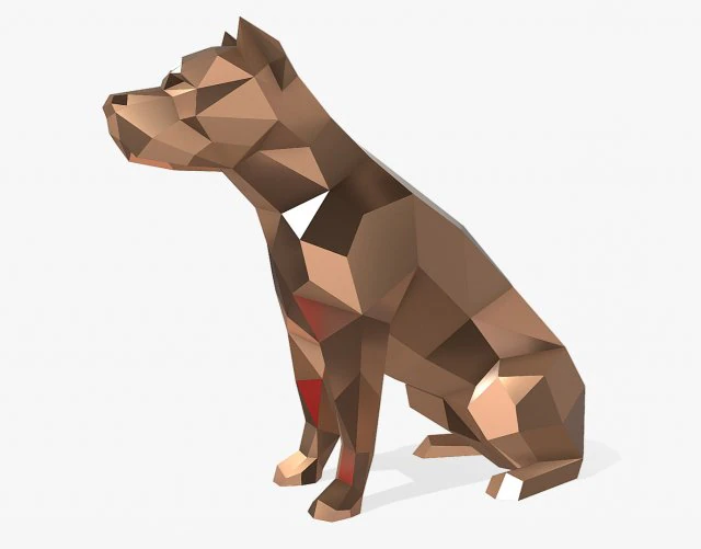 pit bull figure 3D Print Model .c4d .max .obj .3ds .fbx .stl .blend 