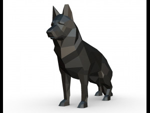 german shepherd figure Model Cetak 3D