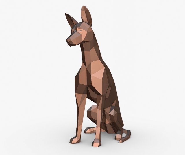 Podenco canario dog Modello di stampa 3D .c4d .max .obj .3ds .fbx .stl .blend 