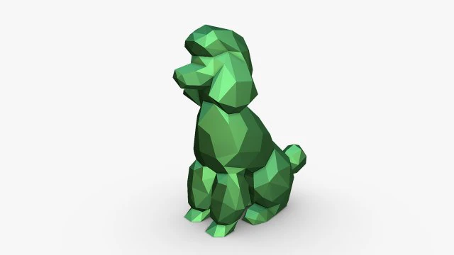 Poodle figure 3D Print Model .c4d .max .obj .3ds .fbx .stl .blend 