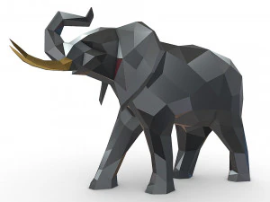 Elephant figure 3D Print Model