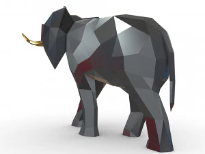 Elephant figure 3D Print Model