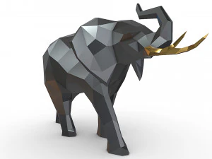 Elephant figure 3D Print Model