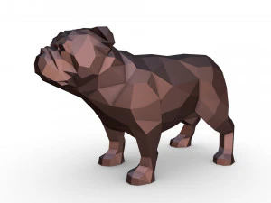 イングリッシュブルドッグのフィギュア 3Dプリントモデル