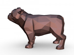 English bulldog figure 3D-Druckmodell
