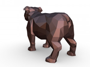 English bulldog figure 3D-Druckmodell