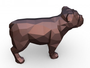 English bulldog figure 3D-Druckmodell