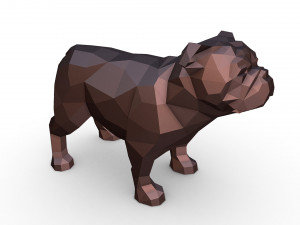 English bulldog figure 3D-Druckmodell