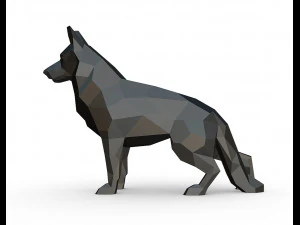 German shepherd figure 3D Print Model