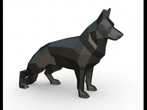 German shepherd figure 3D Print Model