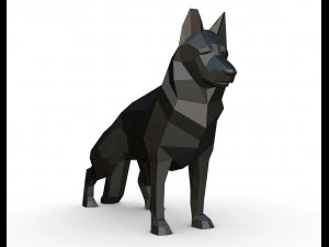 German shepherd figure 3D Print Model