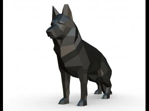 German shepherd figure 3D Print Model