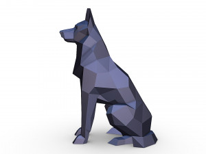 German shepherd figure 3Dプリントモデル