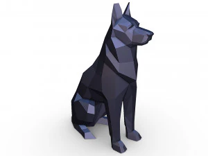 German shepherd figure 3D Print Model