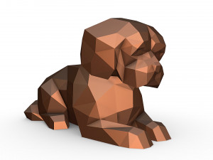 Maltipoo laying down Modèles 3D en vedette