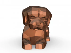 Maltipoo laying down 3D Print Model