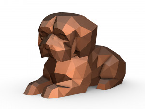 Maltipoo laying down Modèles 3D en vedette