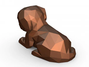 Maltipoo laying down 3D Print Model