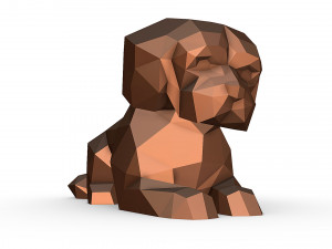 Maltipoo laying down Modèles 3D en vedette