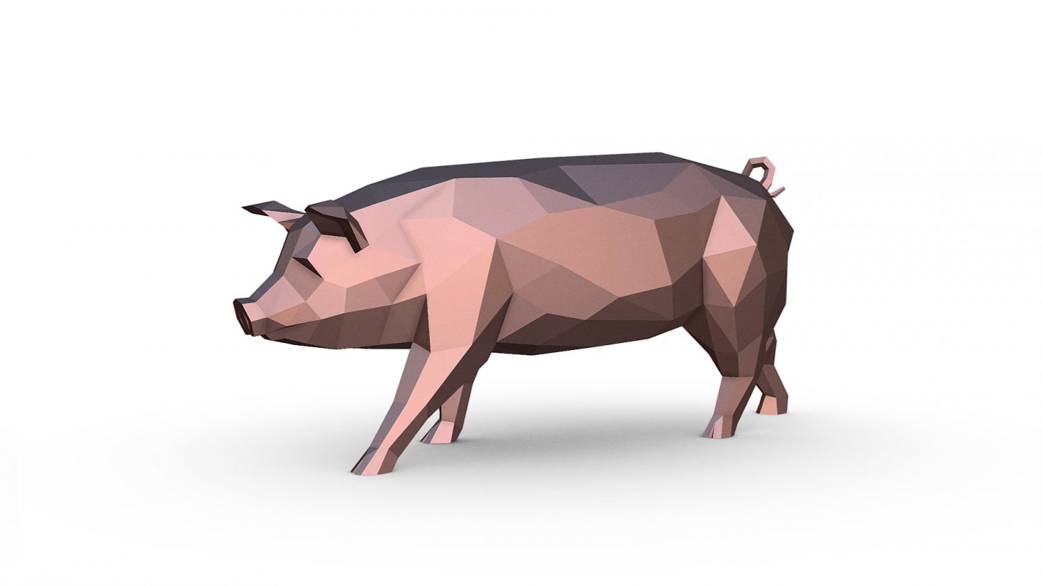 Pig figure 3D Print Model in Animals 3DExport