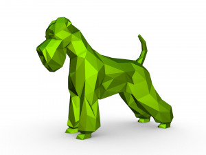 Schnauzer dog figure Modelo de Impressão 3D