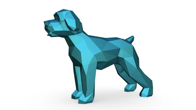Wheaten Terrier 3D Print Model .c4d .max .obj .3ds .fbx .stl .blend