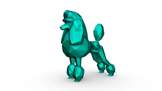 Poodle figure 3D Print Model .c4d .max .obj .3ds .fbx .stl .blend 