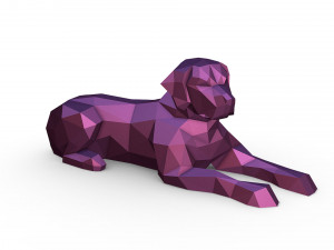 Labrador low poly 3D 프린트 모델