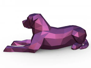 Labrador low poly 3D Print Model