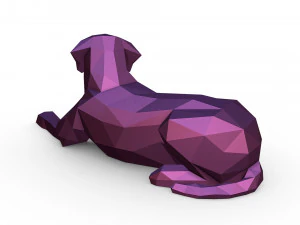 Labrador low poly 3D Print Model