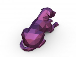 Labrador low poly Model do druku 3D
