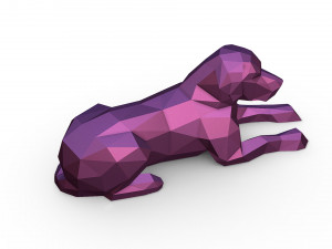 Labrador low poly Model do druku 3D