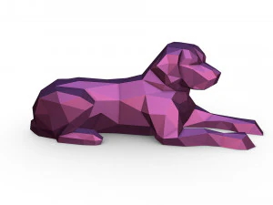 Labrador low poly 3D Print Model
